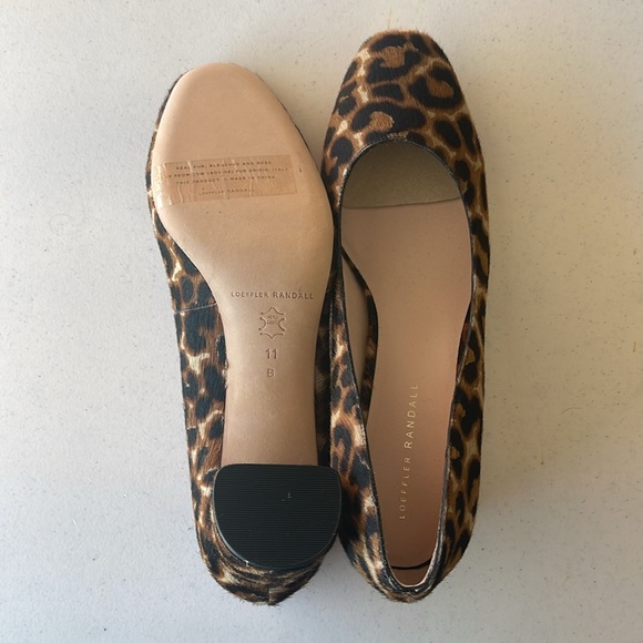 Loeffler Randall Jane Leopard Calf Hair Mid Heel Pump 11 - Picture 3 of 5